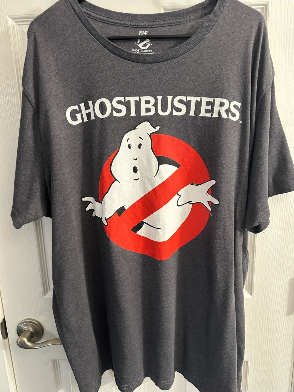 MAD Engine Ghostbusters Tee in Charcoal with Red & White Logo